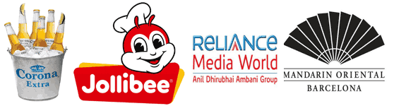 marcas Corona Jollibee Reliance Media Works Mandarin Oriental logotipos